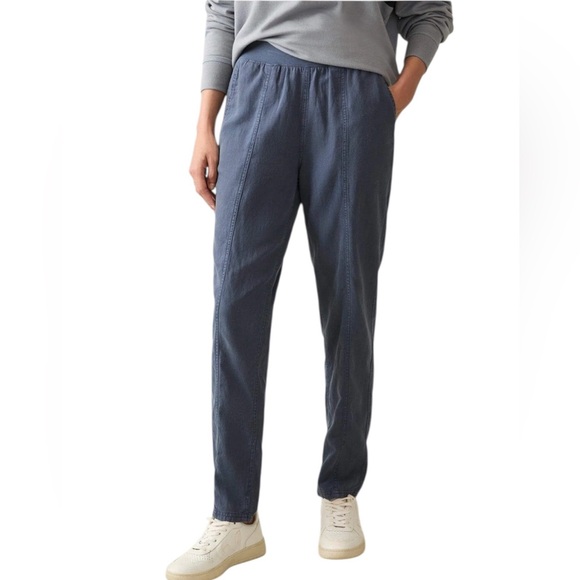 Faherty Pants - Faherty Arlie Pants in Navy, Tencel linen blend size women’s XL